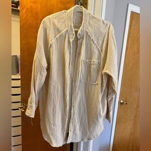 American Eagle Outfitters Long Sleeve Cotton Button Down Shirt